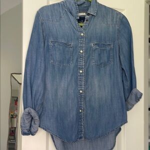 Casual Denim Button-Up Shirt